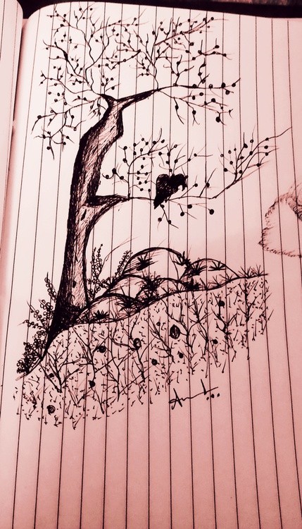 Pen art landscape
