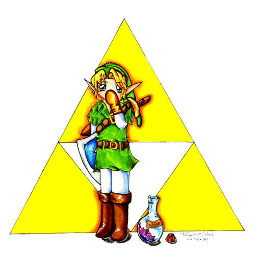 Chibi Link..... and a very drunk fairy