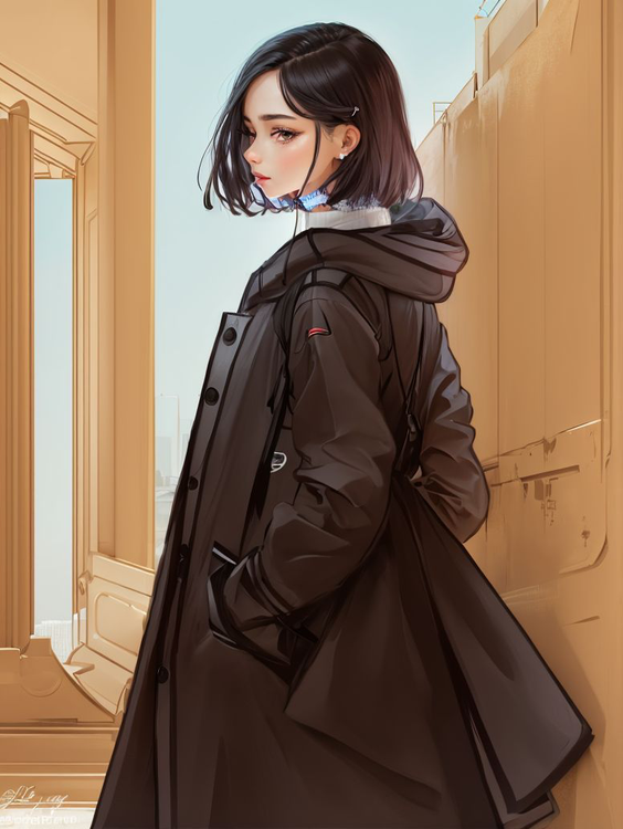 The girl in the coat