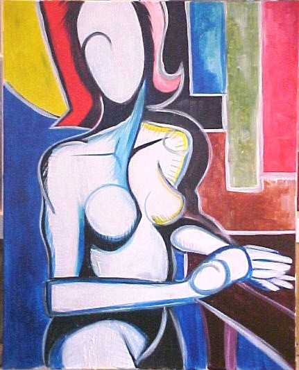 Standing Blue Nude
