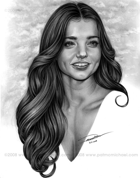 Vexel Art Portrait Vector Illustration Miranda Kerr By Stephin