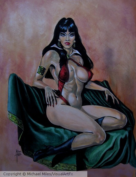 Vampirella final watercolor rendering