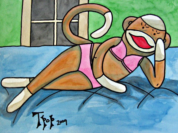 Undies Girl Sock Monkey