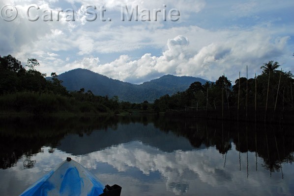 Kayaking at dusk, Malaysia