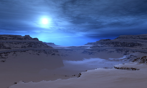 Snow Blue Mountain