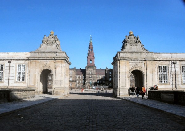 Christiansborg Parliamant in Denmark Painting