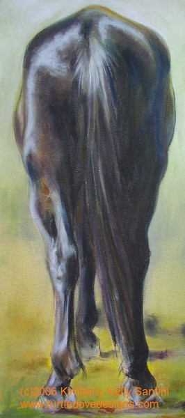 Still Life with Black Horse