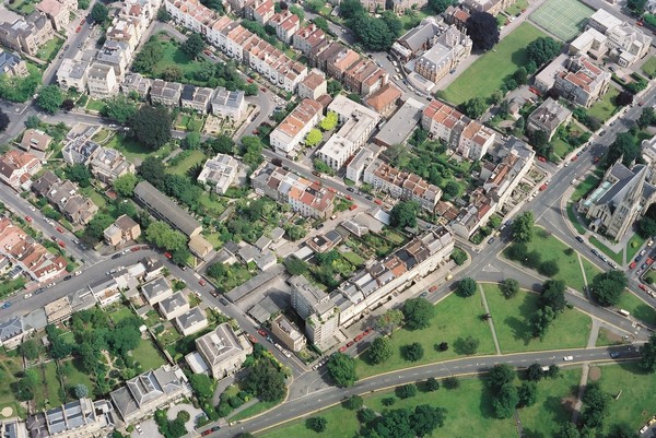 Aerial photo of Harley Place,Clifton, Bristol  BS8