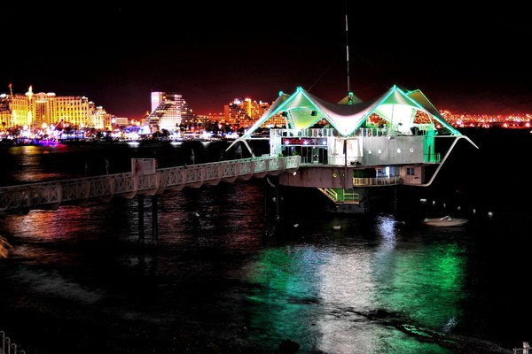 Eilat-seashore night view
