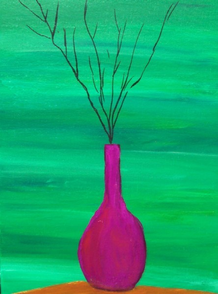 Burgundy Vase
