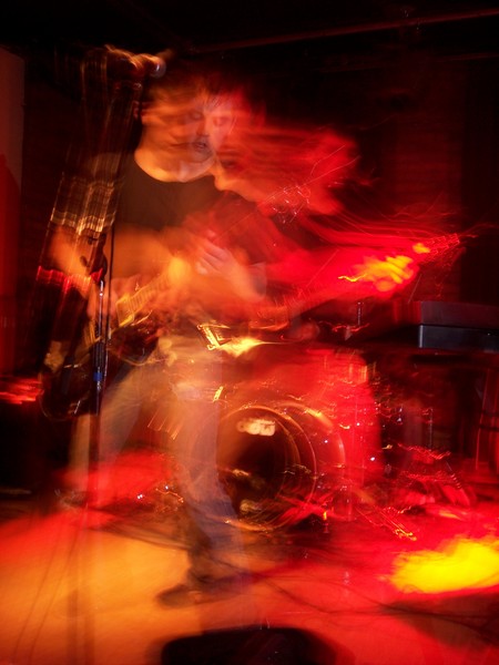 on stage