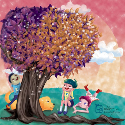 Under the big tree