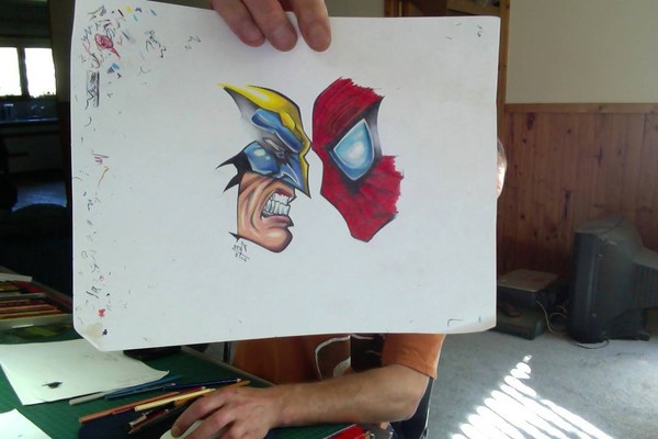 spiderman and wolverine...done