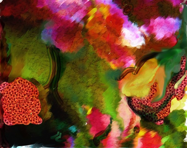 Flowers in abstract