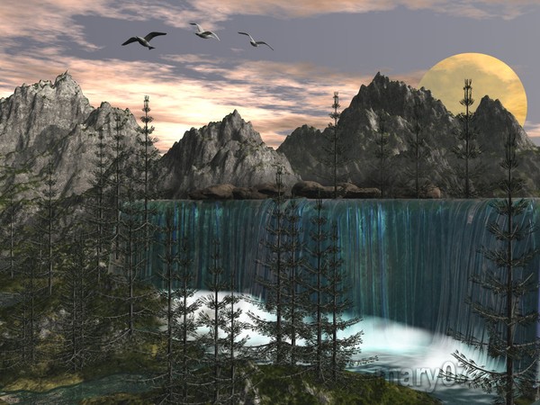 Waterfall & Sunrise