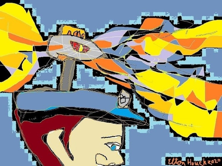 Cops; New Radar Hat...(c) 2020..elton houck/.digital..;LOOK  OUT JOE IS PREZ digital art