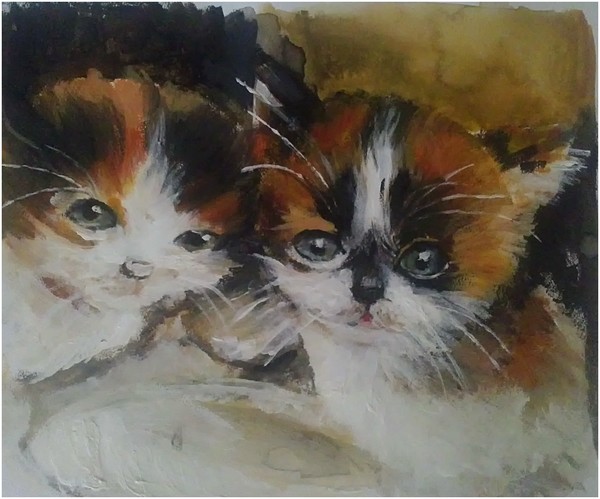 portrait of two kitties