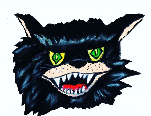 HALLOWEEN SCARY BLACK CAT