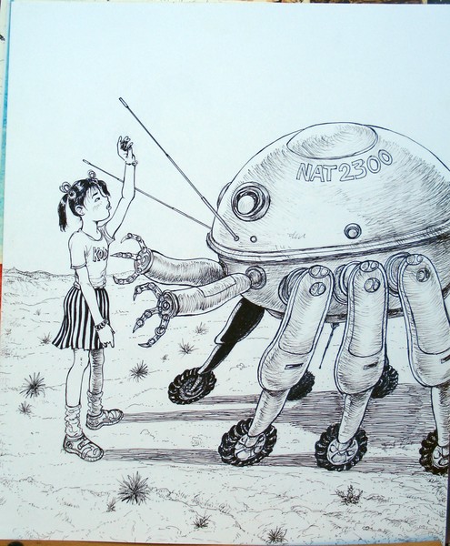 Mayu and her robot