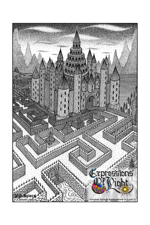 ExpoLight-Graphic-Arts-Castle-Maze-1990-0001 (Pen-&-Ink-Mono-SP)