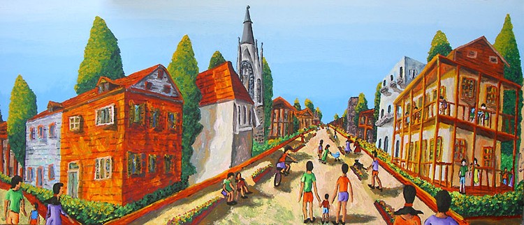 naive israeli painter raphael perez all about his naif artworks paintings 
