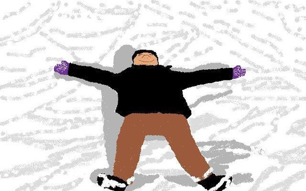 man in snow