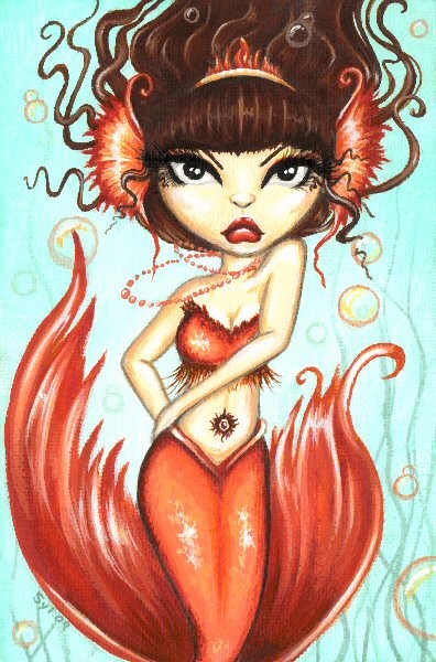 Fire Elemental Mermaid