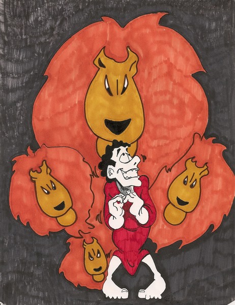Daniel with the lions