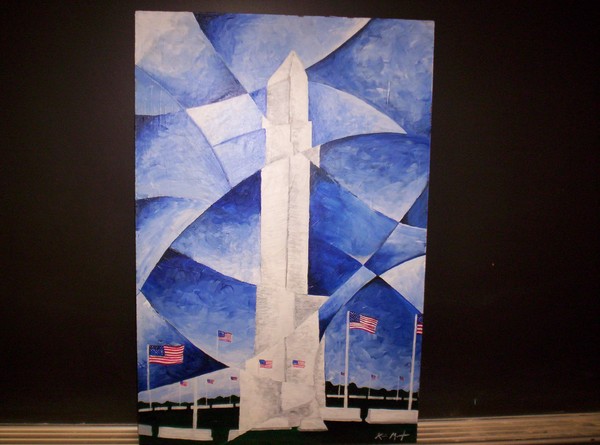 Washintgon Monument Abstract Painting