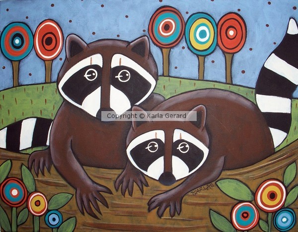 2 Raccoons