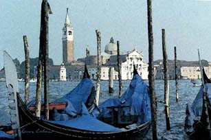 Gondolas Across San Giorgio