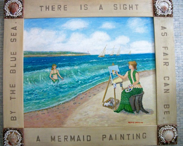 Mermaid Painting by the Sea