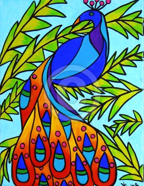 flaming peacock