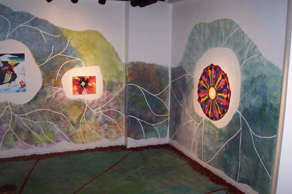 right wall of exhibition