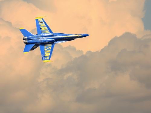 Blue Angels in the Clouds