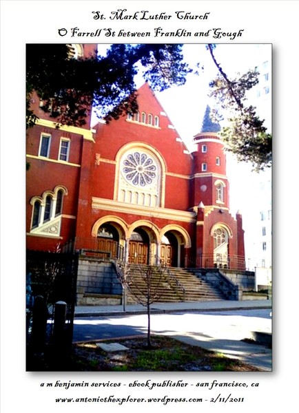 St Mark Lutheran Church under leaves
