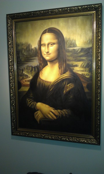 Mona lisa reproduction oil
