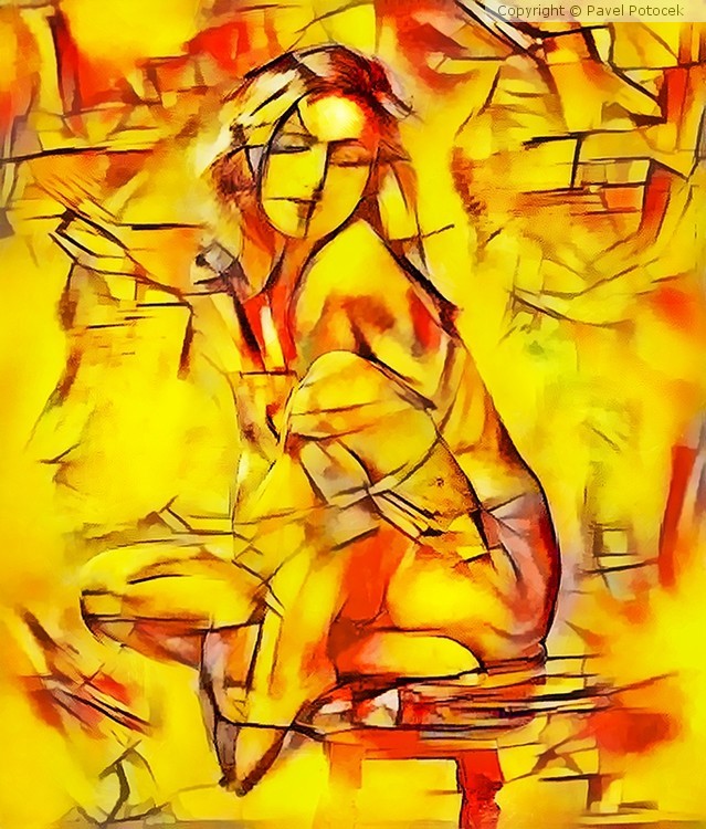 XI Sitting nude