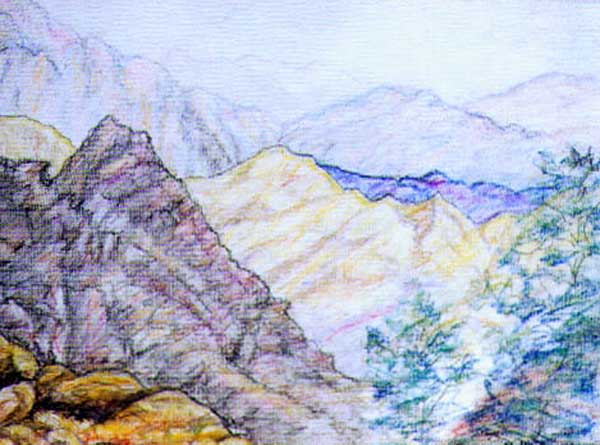 Mountains between Chaing Mai and Mae hong song 