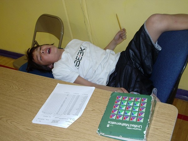 doing class work in PE