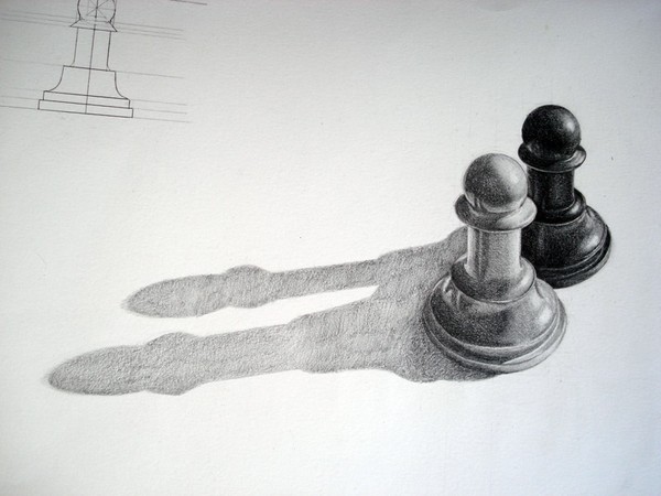 Pencil Drawn Pawns