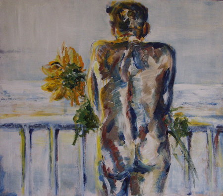 man with sunflower 3