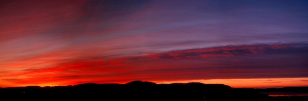The sky after sunset in Trondheim