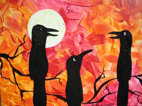 Raven Moon 3 Crows