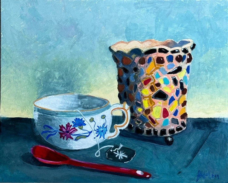 Tea cup and spoon