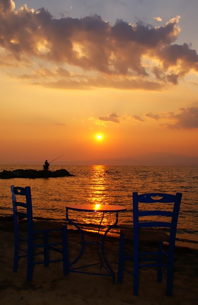 Table on the beach