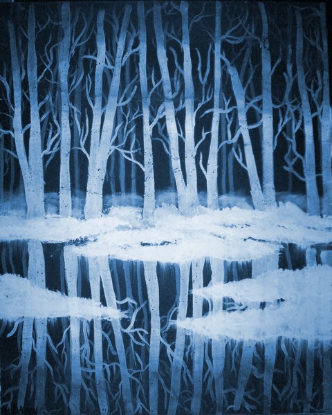 Nite blue scene