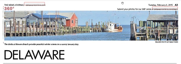 217th News Journal Panorama-Bowers Beach Dock