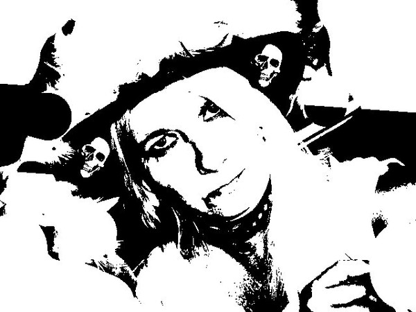 black and white portrait