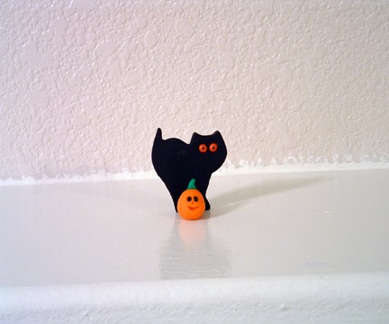 Black Cat and Pumpkin